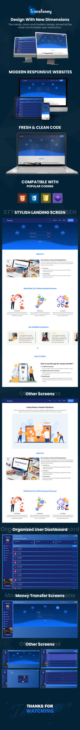 Transfoney - Money Transfer with Card HTML Template - Features Image 1