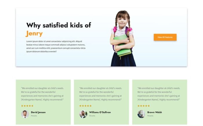 Jenry - Kindergarten & Pre School HTML5 Template - Features Image 3