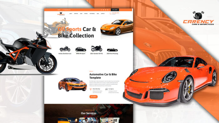 Powar-Carency Car And Automobile Showroom One Page WordPress Theme - Features Image 1