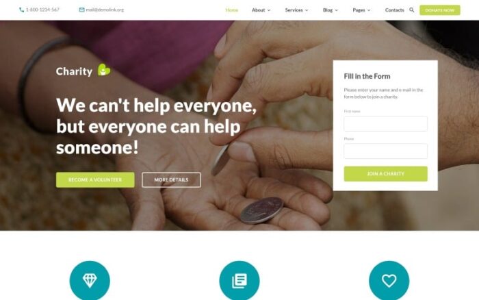 Charity HTML Website Template