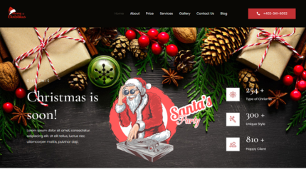 Christmas Landing   Wordpress  Elementor Templates