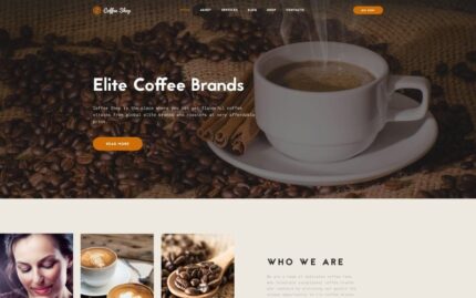 Coffee Shop Multipage Website Template