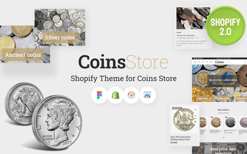 CoinsStore - Collectible Coins & Supplies Shopify 2.0 Theme