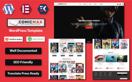 Comic Max - Anime & Manga Stories WordPress Elementor Template