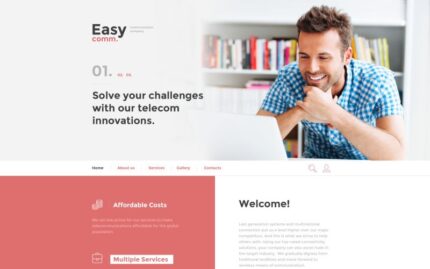 Communications Responsive Website Template