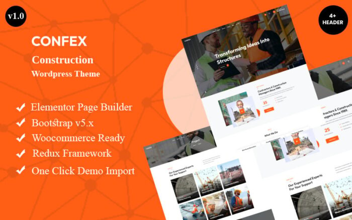 Confex - Construction Wordpress Theme