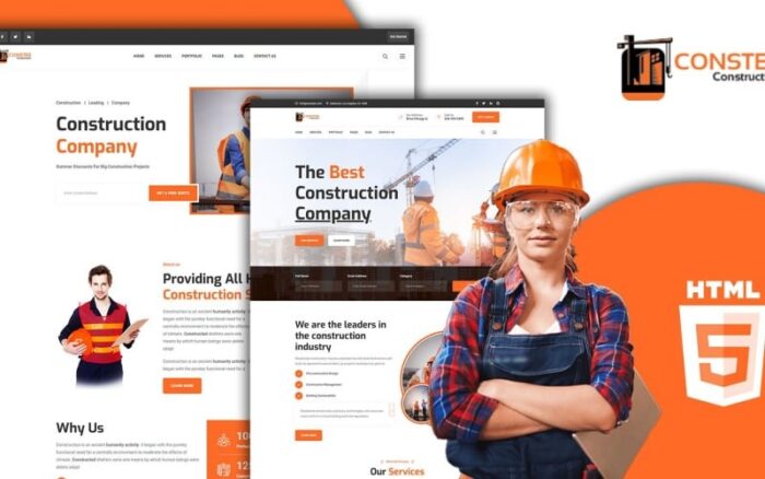 Constee Construction Services HTML5 Website Template