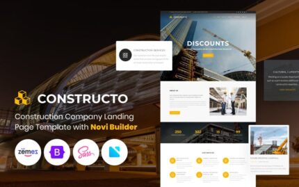 Constructo - Construction Company with Novi Builder Landing Page Template