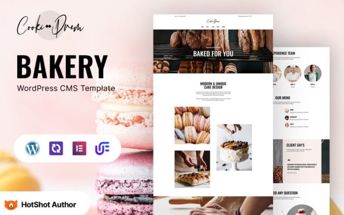 Cooki Drem - Bakery and Receipts WordPress Theme