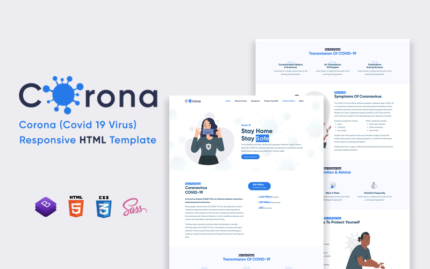 Corona - Covid 19 Responsive HTML Template