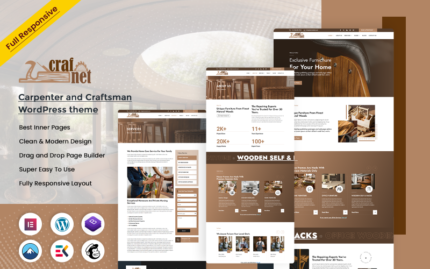 Crafnet -  Carpenter and Craftsman Woodwork WordPress theme