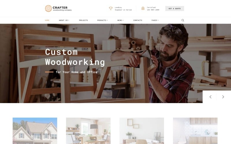 Crafter - Interior Multipage Classic HTML Bootstrap Website Template