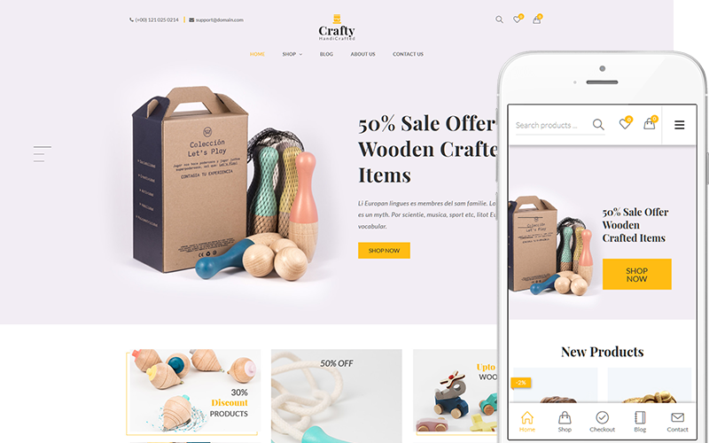 Crafty - A Clean, Minimalist WooCommerce Theme