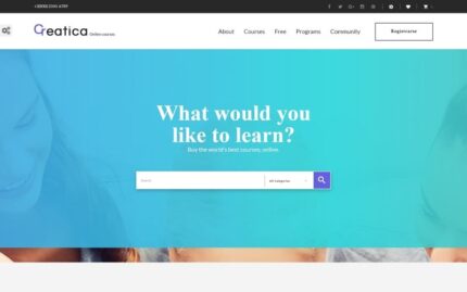 Creatica - Online Courses PrestaShop Theme