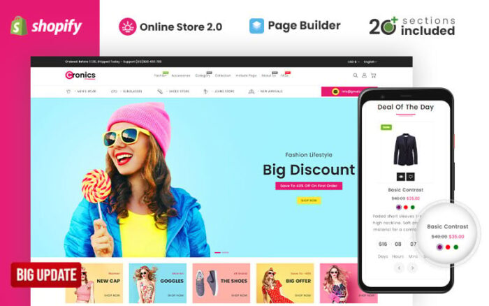 Cronics Multipurpose Store Shopify Theme