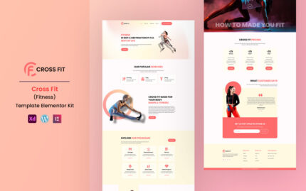 Cross Fit  - Gym  Ready to Use Elementor Template Kit