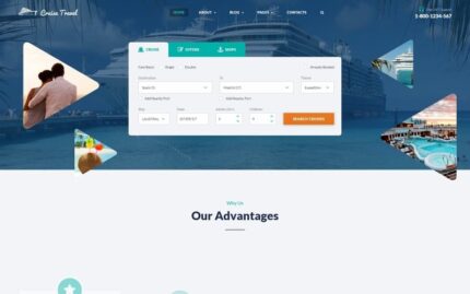 Cruise Travel - Travel Agency Multipage Website Template