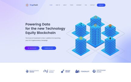 Crypcash - ICO, Bitcoin and Cryptocurrency WordPress Theme
