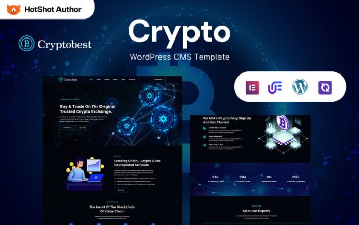 CryptoBest - Cryptocurrency And Bitcoin WordPress Elementor Theme