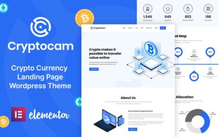 CryptoCam - Crypto Currency and Finance WordPress Theme