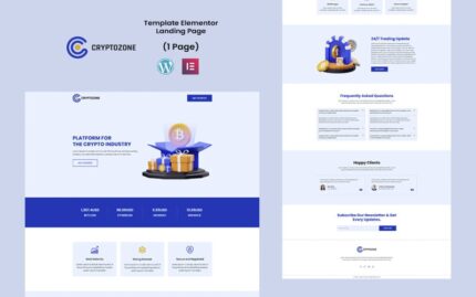 Cryptozone - Crypto Currency Elementor Template