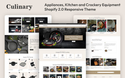 Culinary - Appliances, Kitchen and Crockery Shopify Multipurpose Responsive Theme