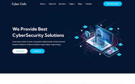 Cybercafe -  Cyber Security Services HTML5 Website Template