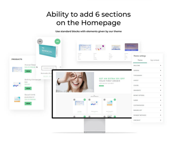 Contact Lenses Store - Optometrist's Clean Shopify Theme - Features Image 2