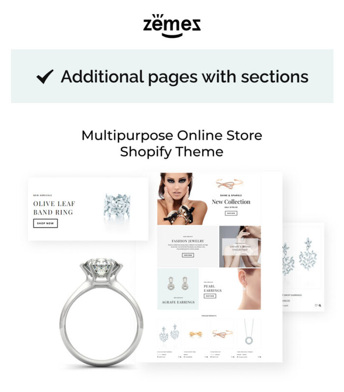 Shine & Sparkle - Jewelry Store Clean Shopify Theme - Features Image 1