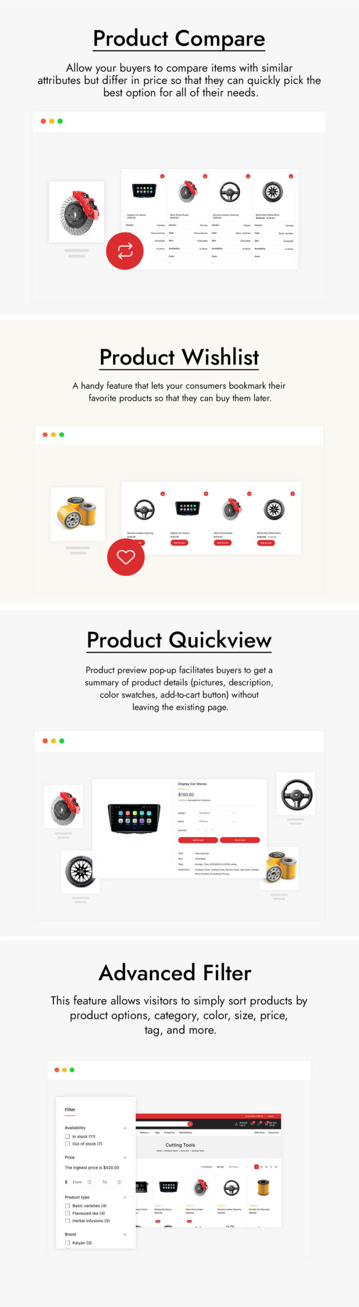 Xtrome - Auto & Spare Parts Store Shopify Theme - Features Image 2