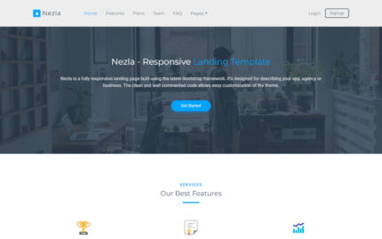 Nezla - Responsive Bootstrap 5 Landing Page Template - Features Image 1