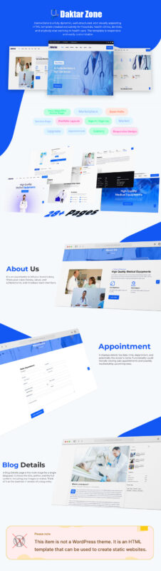 DaktarZone - HTML5 Template for Medical & Healthcare Marketplace - Features Image 1