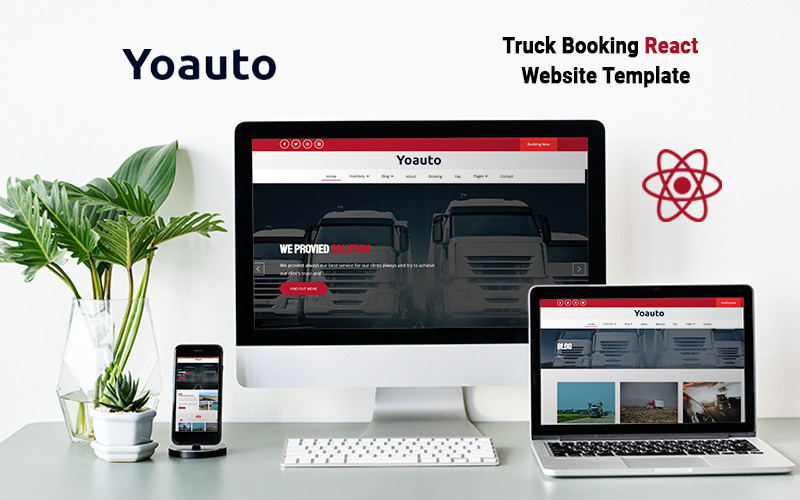 Yoauto -Truck Booking React Website Template - Features Image 1