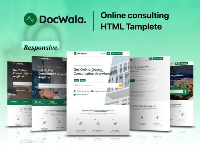 DocWala - Online Doctor & Healthcare Consultation HTML Template - Features Image 1