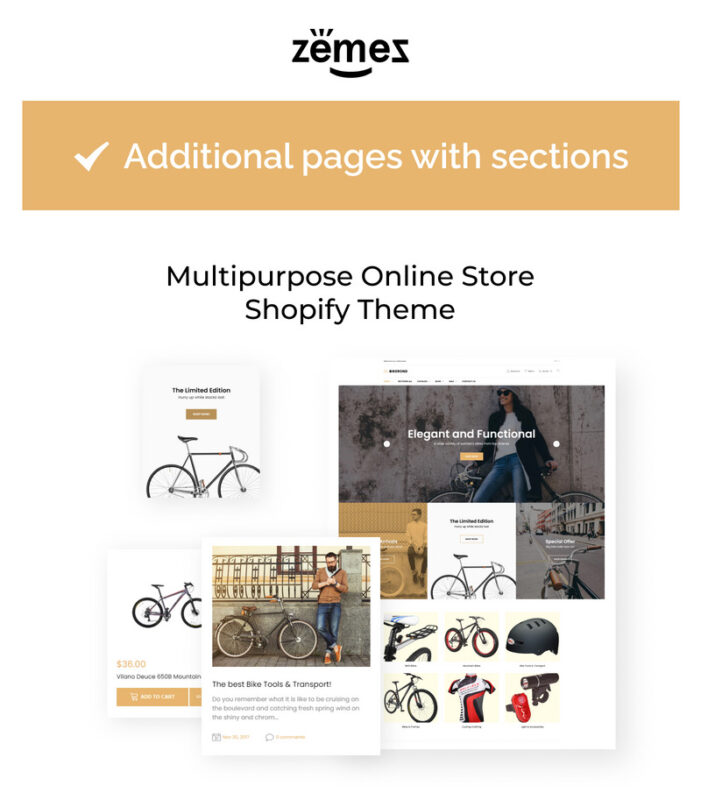 BikeRond - Bike Shop Responsive Shopify Theme - Features Image 1