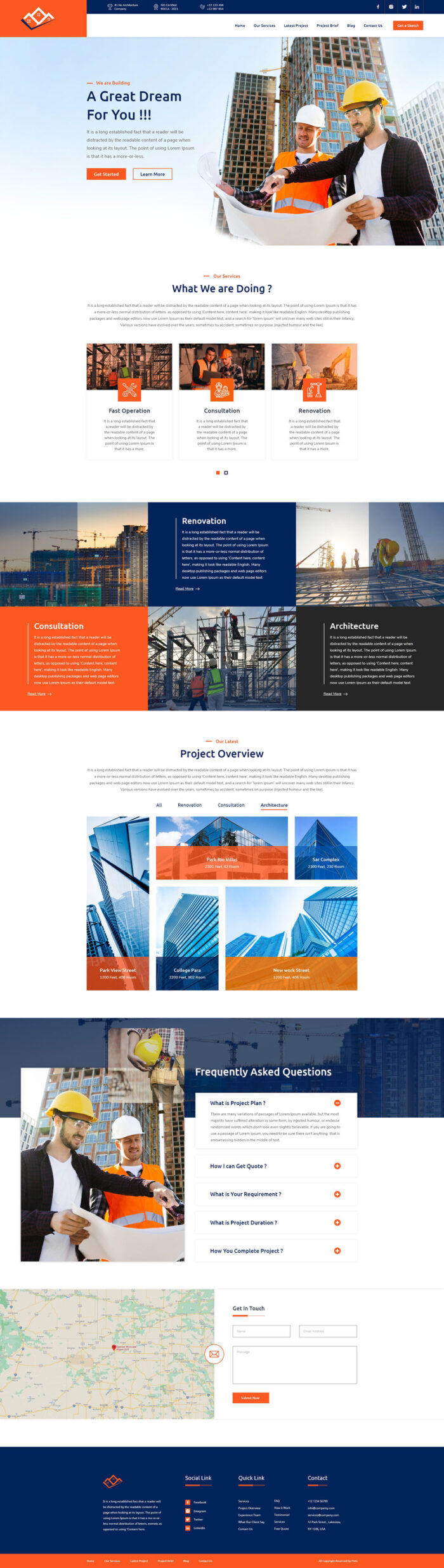 Builderex Construction Services HTML5 Landing Page Template - Features Image 1