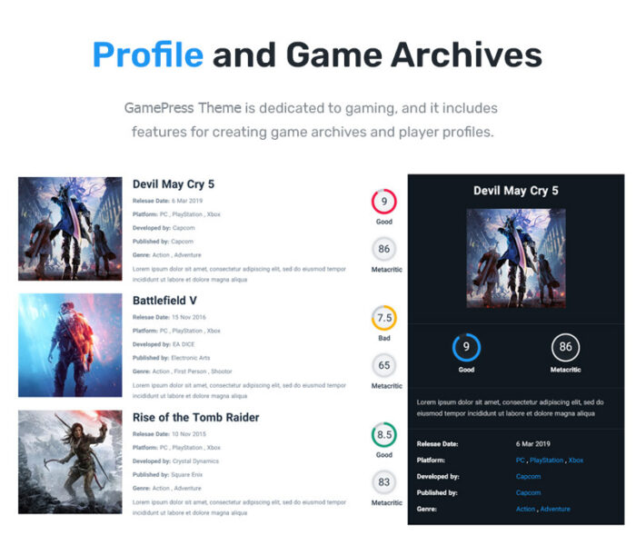 GamePress - Gaming News WordPress Theme - Features Image 5