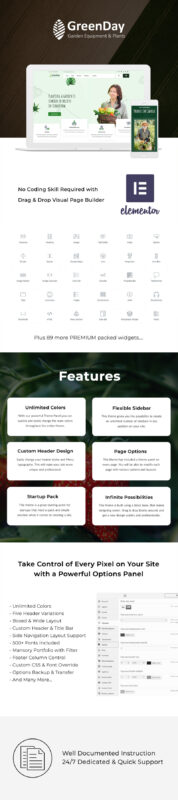 Greenday - Agriculture & Gardening WordPress Theme - Features Image 1