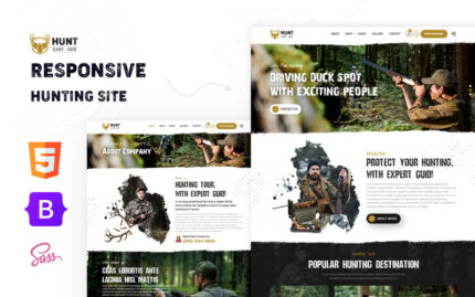 Hunt-East - Hunting Outdoor and Equipment HTML5 Website Template - Features Image 1