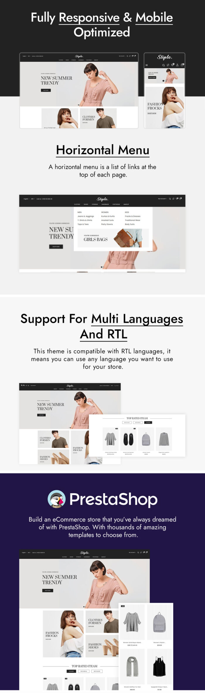 Stiple - Fashion and Accessories PrestaShop Theme - Features Image 1