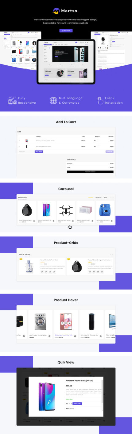 Martso - Multipurpose Electronics Premium WooCommerce Theme - Features Image 1