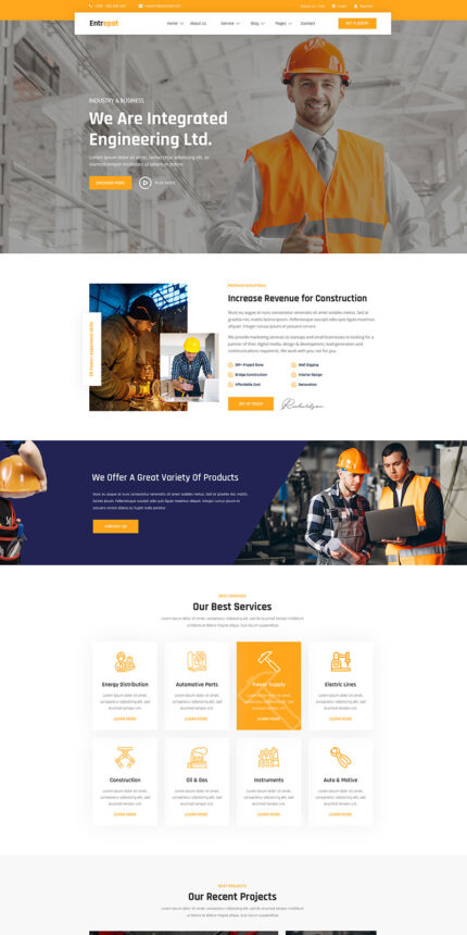 Entrepot - Factory Industrial HTML5 Template - Features Image 1