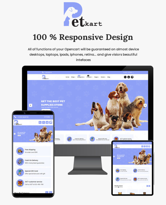 Petkart - Opencart Template for Your Complete Pet Store - Features Image 1