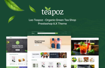 Leo Teapoz - Organic Green Tea Shop Prestashop 8.x Theme - Features Image 1