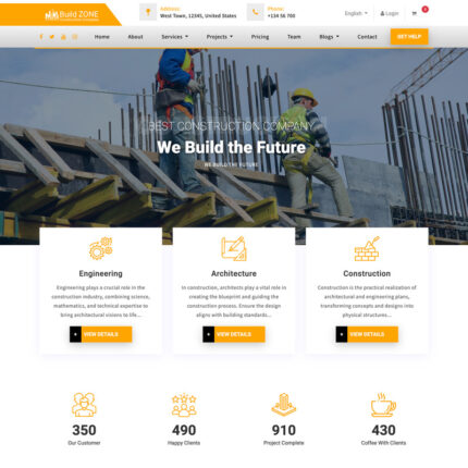 BuildZone - Construction Building Multipurpose HTML Template - Features Image 1