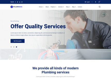 Plumbing Construction Services HTML Template - Features Image 1