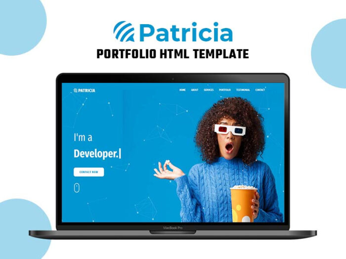 Patricia - Personal Portfolio HTML Template - Features Image 1