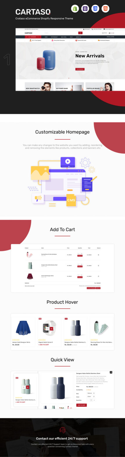 Cartaso - Electronics Multipurpose Shopify Template - Features Image 1