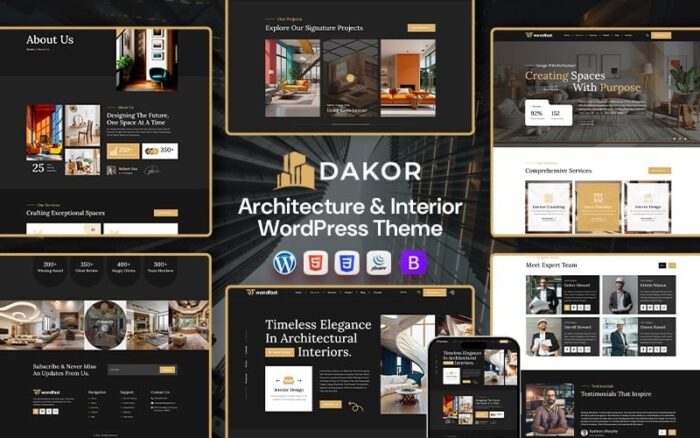 Dakor - Architecture & Interior Design WordPress Theme