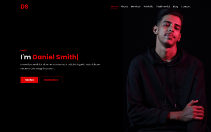 Daniel Personal Portfolio Template